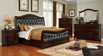 Forth Worth CM7858 Bedroom in Dark Cherry w/Sleigh Bed & Options [FABS-CM7858-Forth Worth]