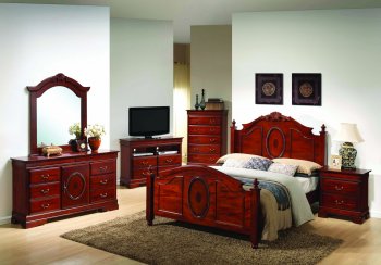 G2600 Bedroom in Cherry by Glory Furniture w/Options [GYBS-G2600]