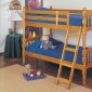 Contemporary Kid's Bunk Bed With Honey Oak Finish