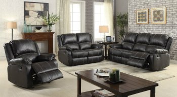 Zuriel Motion Sofa 52285 in Black PU by Acme w/Options [AMS-52285-Zuriel]