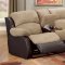 Two-Tone Transitional Reclining Sectional w/Storage Armrest