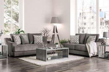 Adrian Sofa SM9101 in Gray Chenille Fabric w/Options [FAS-SM9101-Adrian]