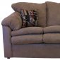 Mocha Fabric Modern Sofa & Loveseat w/Optional Items