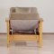 Beige Microfiber Living Room w/Wooden Frame Storage Sleeper Sofa