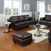 15070 Platinum Sofa Brown Bonded Leather by Acme w/Options