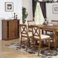 F2452 7Pc Counter Ht Dining Set in Oak by Poundex w/Options