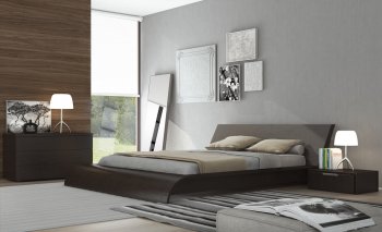 MD308 Waverly Platform Bed by Modloft in Wenge w/Options [MLBS-MD308 Waverly Wenge]