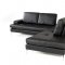 Voyager Sectional Sofa in Black Full Leather by VIG