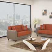 Bella Vista Sofa Bed in Orange Fabric by Casamode w/Options