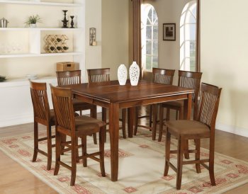 Modern Brown Finish 5Pc Counter Height Dining Set w/Options [WDDS-40004-CT]