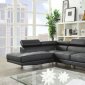 Connor Sectional Sofa 52650 in Black PU by Acme