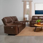 Greenfield Power Motion Sofa 610264P Brown by Coaster w/Options