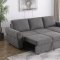 Samantha Sleeper Sectional Sofa 511088 in Gray Fabric by Coaster