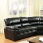 Oliver CM6325BK Sectional Sofa in Black Leatherette