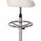 Black or White Leatherette Set of 2 Bar Stools with Steel Base