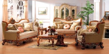 Floral Chenille Traditional Sofa, Loveseat & Chair Set [JTS-GABRIELLA]