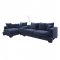 Elika Sectional Sofa 55205 in Blue Fabric by Acme