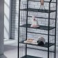 Black Metal Modern 4 Shelf Bookcase