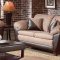 Two-Tone Mocha Transitional Living Room w/Pillow Top Seating