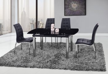 D30DT Dining 5Pc Set by Global w/Black Top & D716DC Chairs [GFDS-D30DT-D716DC]