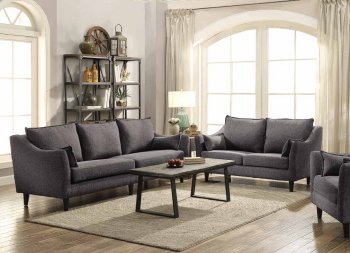 Rhys Sofa in Dark Grey Fabric 506111 by Coaster w/Options [CRS-506111 Rhys]