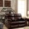 Kinsley Reclining Sofa CM6983 in Brown Top Grain Leather Match