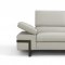 Rimini Sectional Sofa in Light Gray Leather by J&M