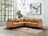 Harper Corner Sectional Sofa in Saddle Leather by Beverly Hills