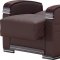 Alpine Sectional Sofa in Brown Bonded Leather by Empire