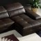 Sorrento Brown Leather Modern Sectional Sofa by VIG