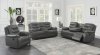 Flamenco Motion Sofa 610204 in Charcoal by Coaster w/Options