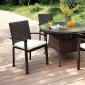 Shania Outdoor Patio Table 5Pc Set CM-OT1853 in White & Brown