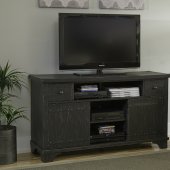 Aspen Skies TV Console 416-TV in Wire Brushed Black by Liberty