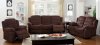 Millville Reclining Sofa CM6173 in Dark Brown Fabric w/Options