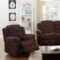 Millville Reclining Sofa CM6173 in Dark Brown Fabric w/Options