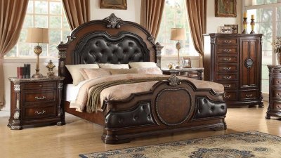 Infinity Traditional 5Pc Bedroom Set in Cherry w/Options