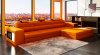 Polaris Mini Sectional Sofa in Orange Bonded Leather by VIG