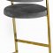 Stephanie Counter Stool 796 Set of 2 Grey Velvet by Meridian