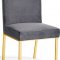 Opal Dining Chair 737 Set of 2 in Grey Velvet Fabric by Meridian