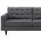 Empress Sofa in Gray Fabric by Modway w/Options