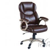 Brown Leatherette Barton Modern Office Chair By Acme