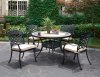 Charissa CM-OT2125-RT Outdoor Patio Round Table 5Pc Set