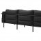 Charles Grande Sofa in Black Leather by Modway w/Options