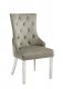 Milano Dining Chair Set of 2 in Ivory Velvet