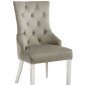 Milano Dining Chair Set of 2 in Ivory Velvet