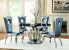 Blasio Dining Table 107881 in Chrome & Black - Coaster w/Options