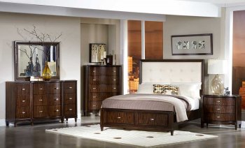 2125W Abramo Bedroom by Homelegance in Dark Cherry w/Options [HEBS-2125W Abramo]