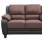 Sabrina Sofa & Loveseat 481507 in Brown & Black by New Spec