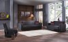 Tokyo Santa Glory Gray Sofa Bed & Loveseat Set in PU by Istikbal