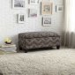 Clair Storage Bench 471LP in Leopard Fabric by Homelegance